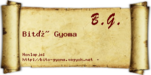 Bitó Gyoma névjegykártya